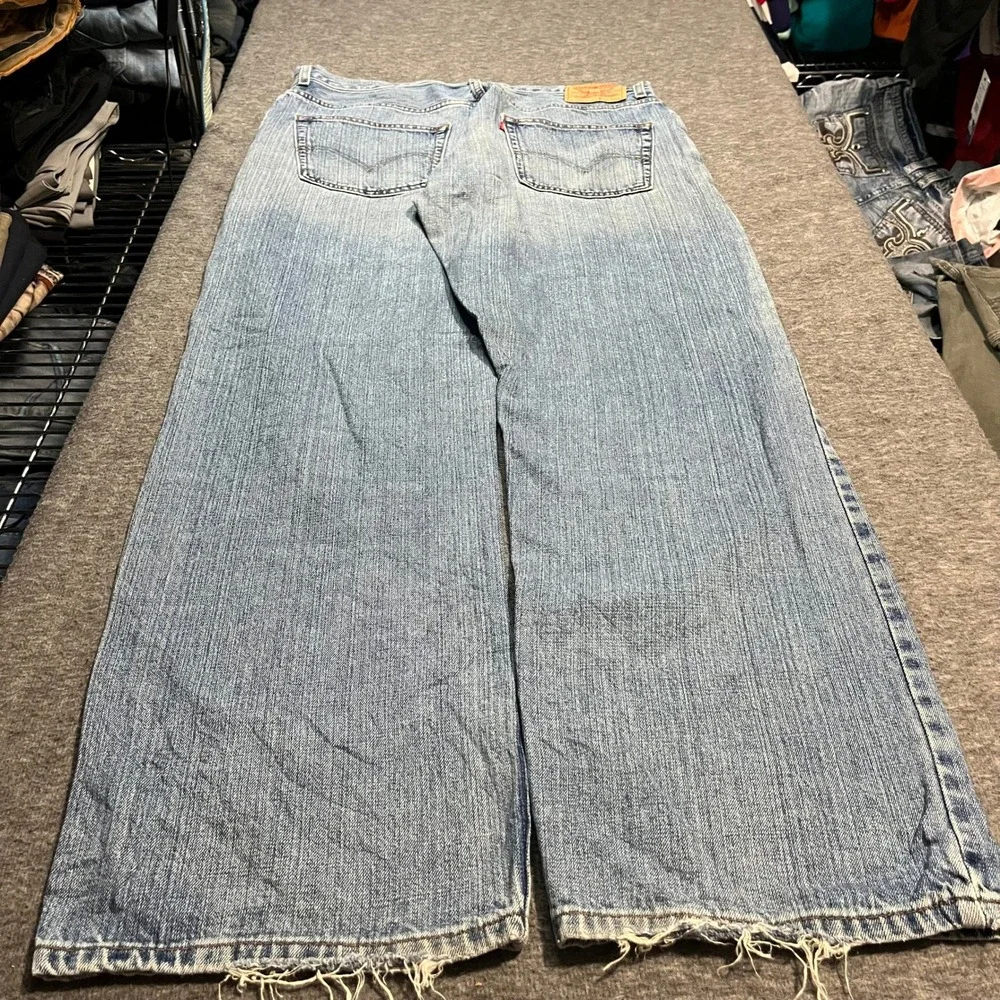 Levis 569 Loose Straight Jeans Mens 36x34 Light Wash Baggy Denim Skater Y2K